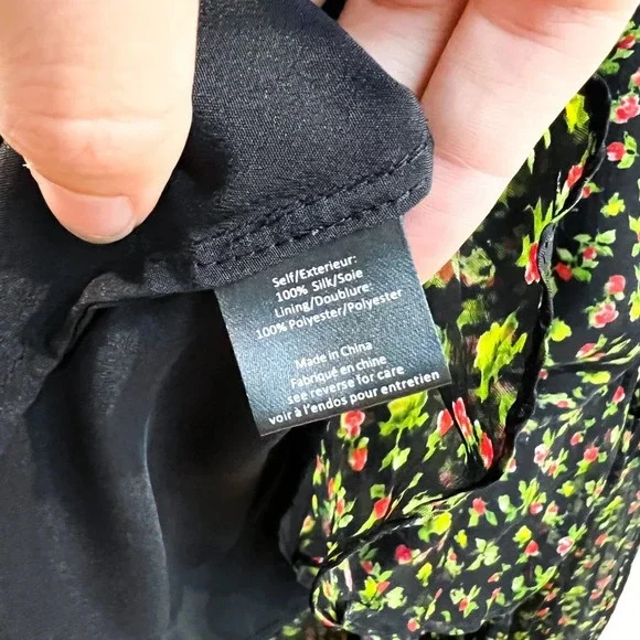 Caroline Constas 100% Silk Vivian Winter Floral V Neck Designer Maxi Dress XS - Picture 10 of 10